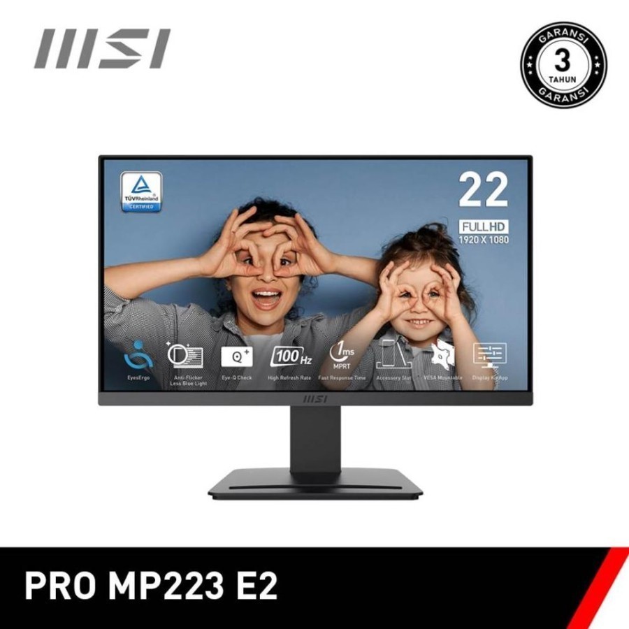 Monitor LED MSI PRO MP223 | MP223 E2 Professional Business Monitor 22inch 100Hz
