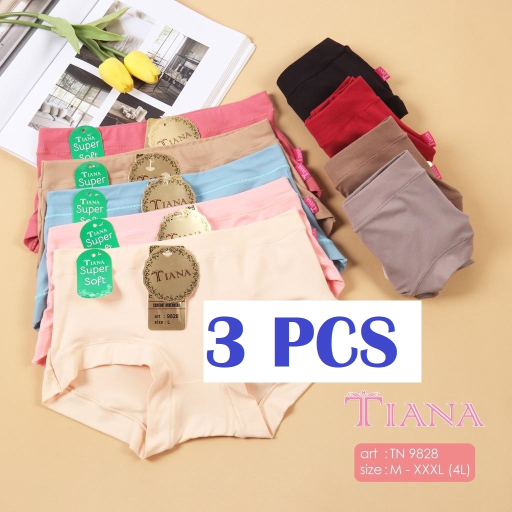 3pcs - Celana Dalam Wanita TIANA Art 9828 Dalaman Perempuan Ukuran M-L-XL-XXL-XXXL