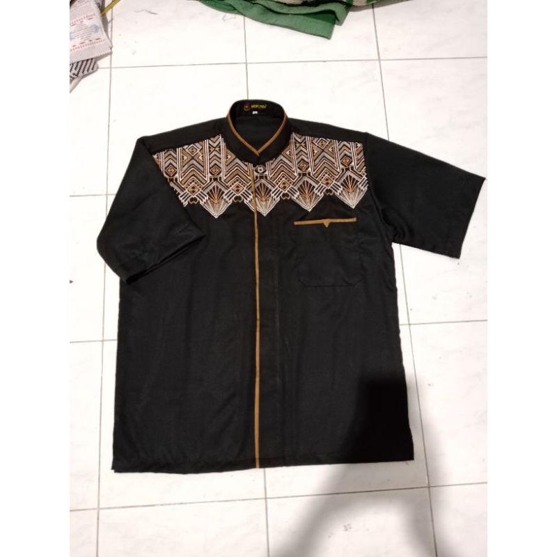 baju koko dewasa toyobo koko hitam baju taqwa baju bordir koko bordir