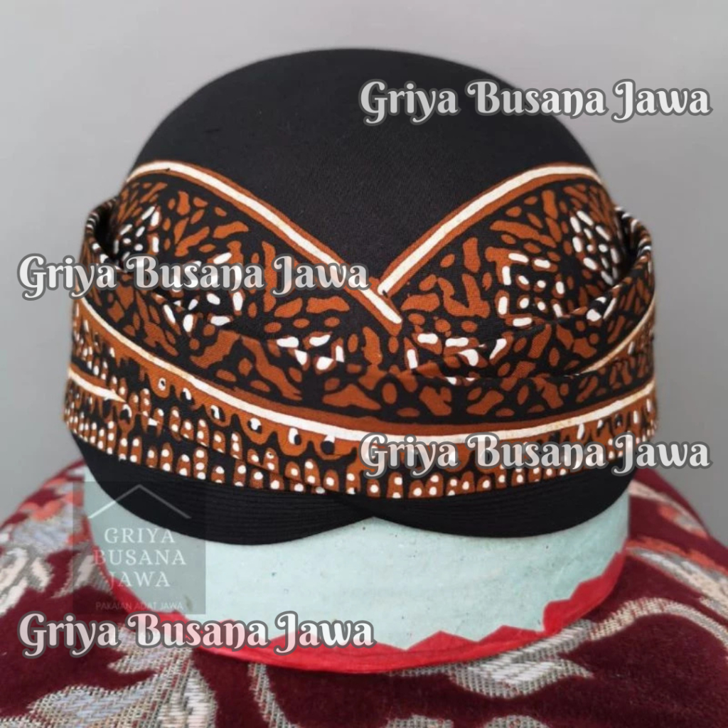 Blangkon Solo Kasatriyan Alusan Latar ireng