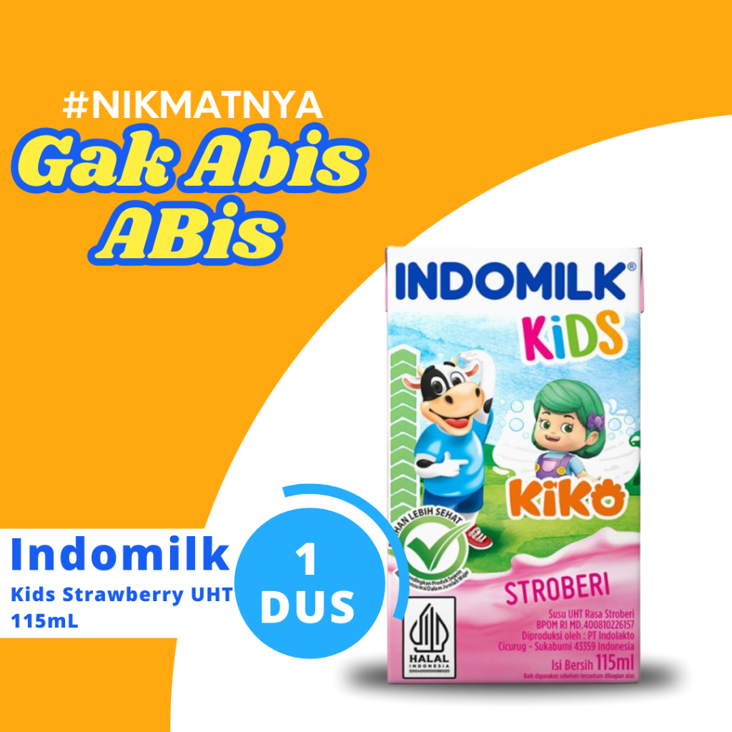 

Indomilk Kids Strawberry UHT 115 Ml 1 Dus 3 5 pcs