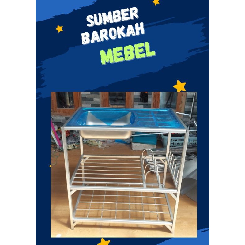 WASTAFEL CUCI TANGAN/ CUCI PIRING PORTABLE ALUMINIUM BESAR (HANYA KOTA SEMARANG DAN SEKITARNYA)