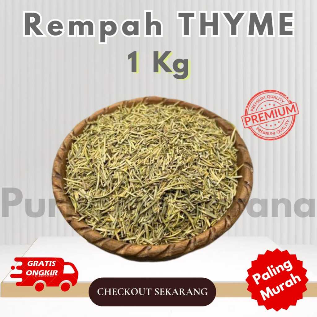 

Thyme Leaves / Daun Timi 1kg Bumbu Eropa / Bumbu Tambahan Masakan