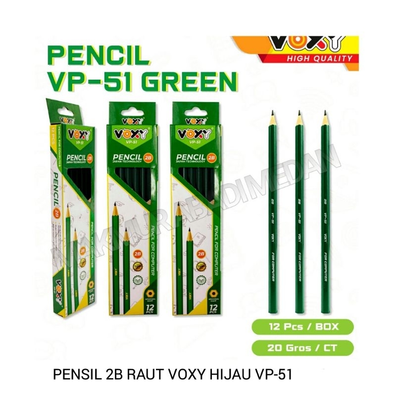 

Pensil 2B Murah VOXY Honey My Pencil 2B Hijau Biru Pensil Kayu 2B Termurah