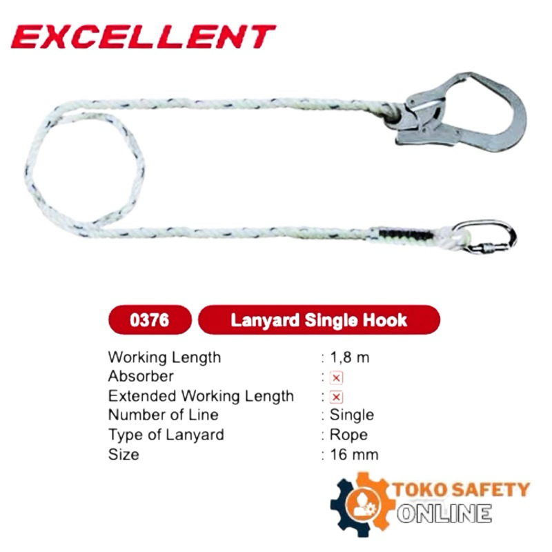 

Single Lanyard Big Hook EXCELLENT 0376