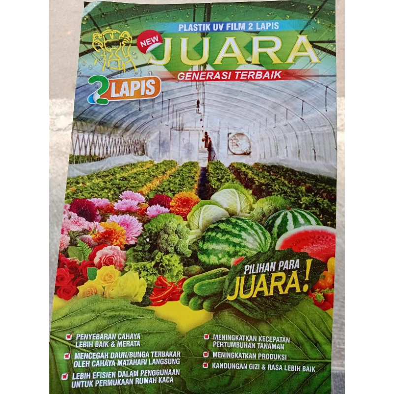 Plastik UV 2 Lapis Plastik Greenhouse 170 Micron