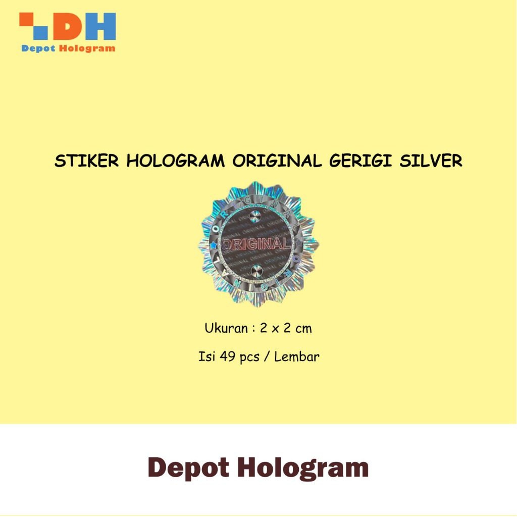 

Paket Stiker Hologram 3D ORIGINAL GERIGI 2 cm SILVERr - 205 lbr
