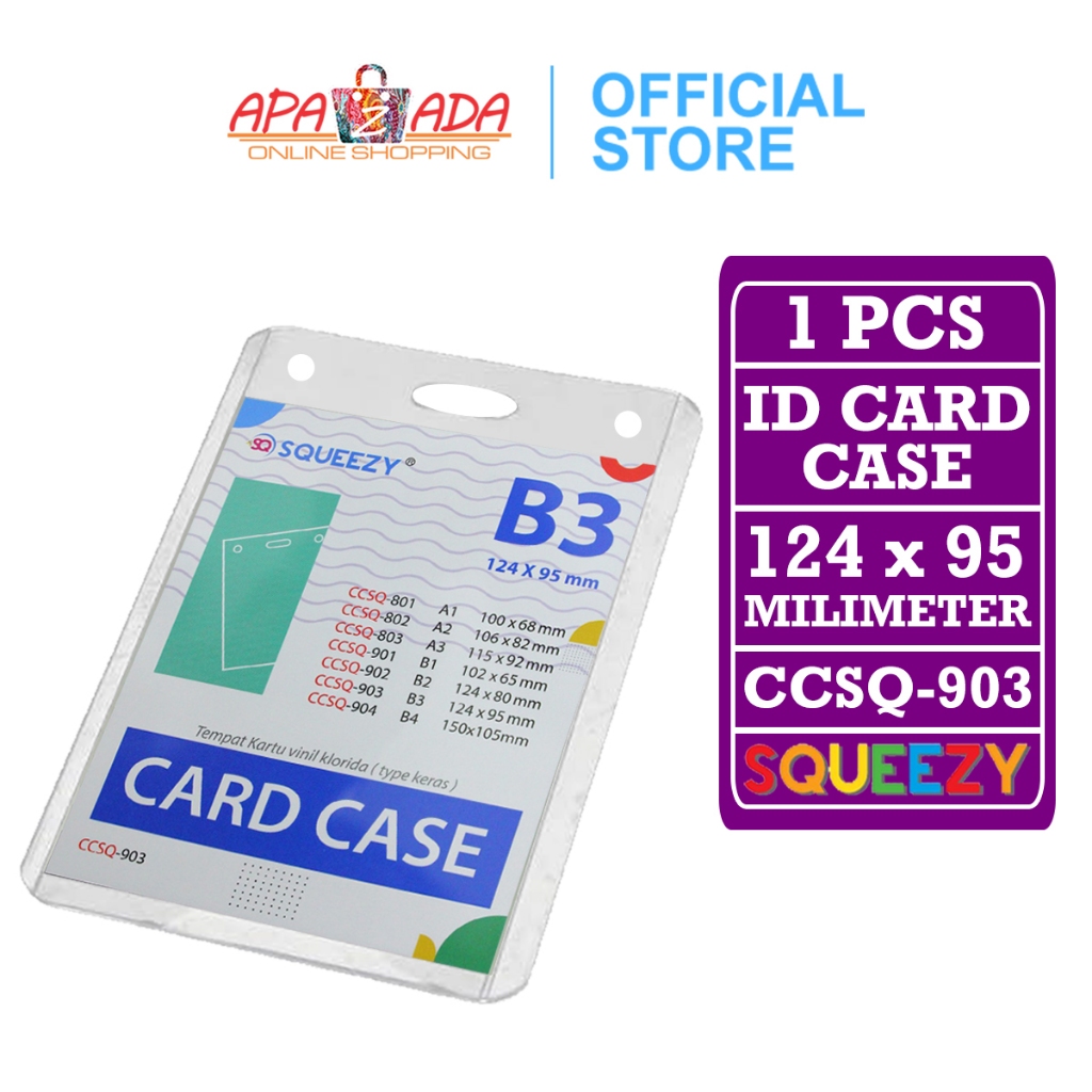 

Apazada - ID Card Case Holder Vertical B3 Uk 124 x 95mm [20 Pcs] / Card Frame ID Card Name Tag CCSQ-903