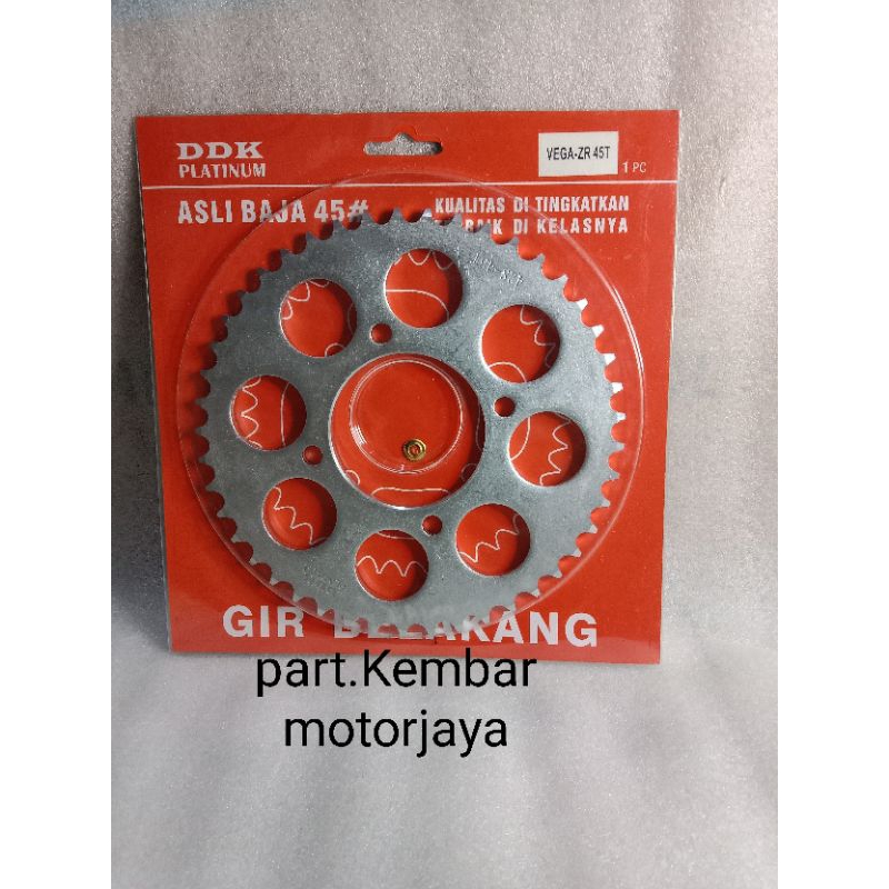 GIR GEAR BELAKANG VEGA ZR UKURAN 45T- 428 MODEL SSS