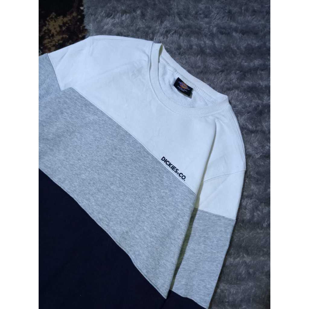 crewneck dickies 3 tone color second original