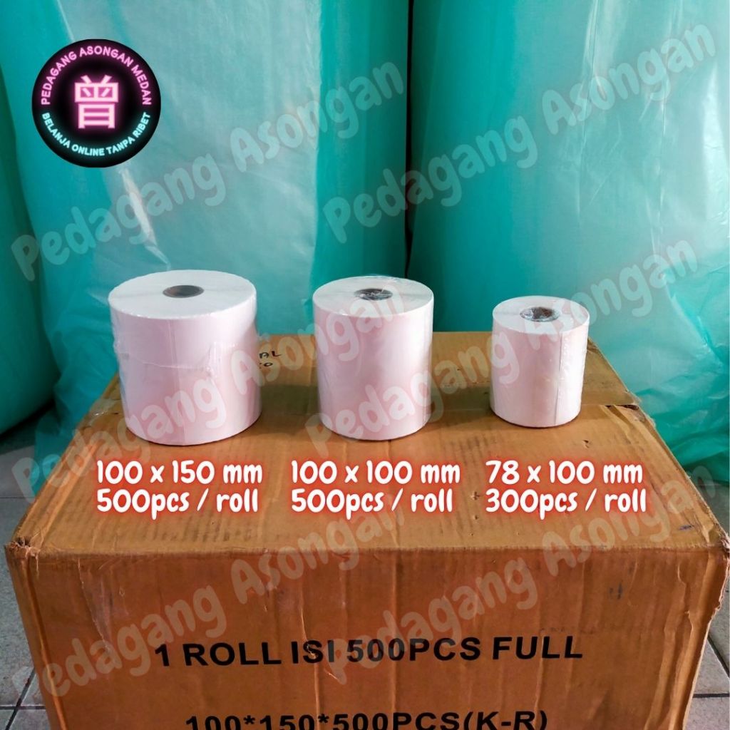 Kertas Sticker Label Thermal Barcode Print Resi