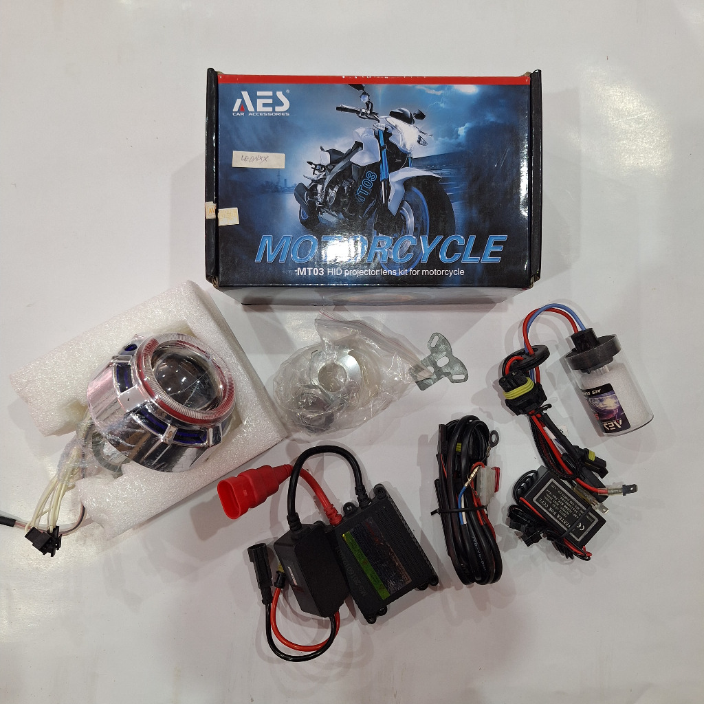 PROJECTOR AES HID MINI MOTOR MT03 / PROJIE HID MOTOR PNP (PROMO)