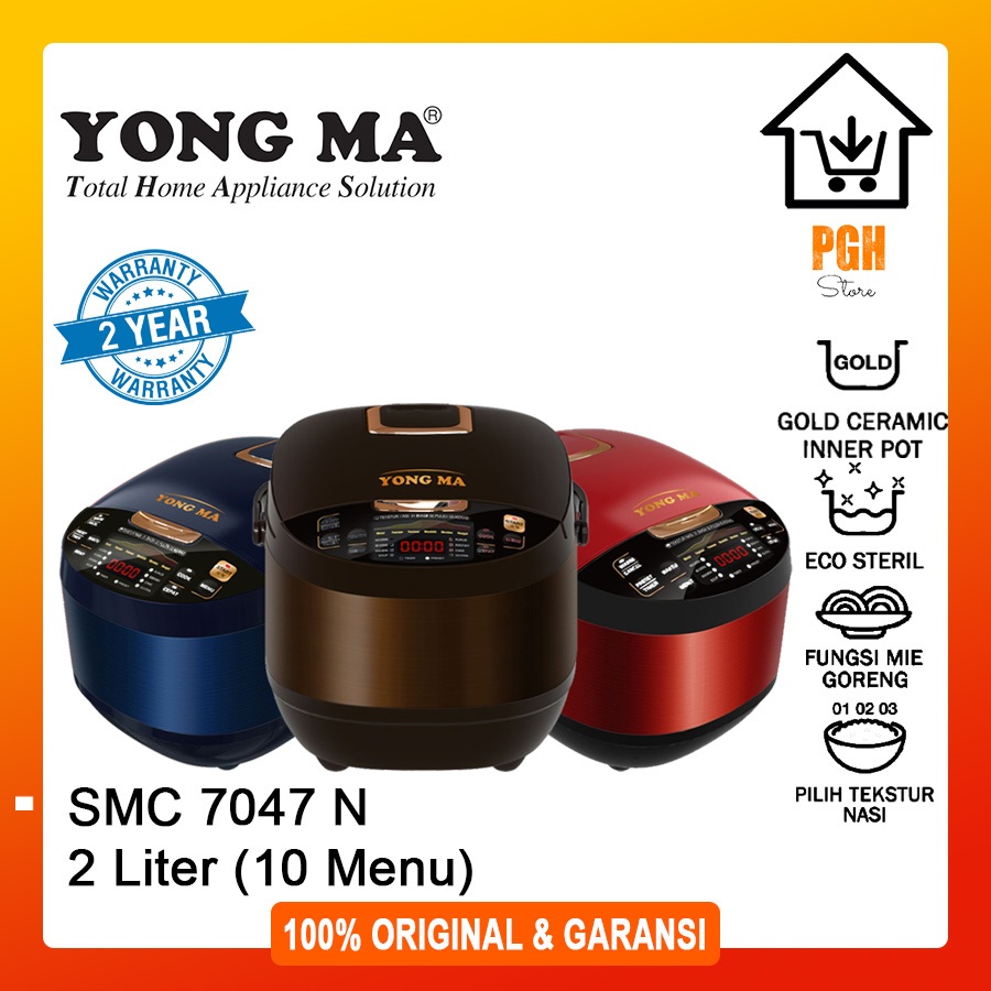 (HARGA PROMO) Yongma YONG MA Digital Magic Com Penanak Nasi Rice Cooker Digital 10in1 SMC 7047 N SMC