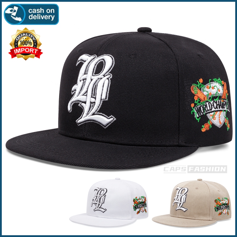 Topi snapback pria wanita caps hat modis dengan bordir LPL gaya hip-hop topi baseball ukuran besar y