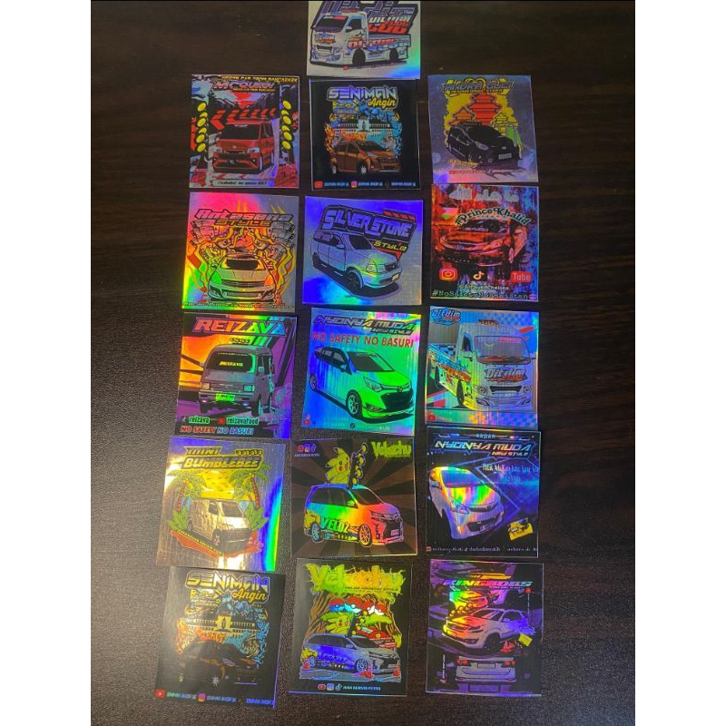 

16 PCS STICKER TCI MODEL KOTAK / STICKER TCI PEMBURU BASURI VIRAL