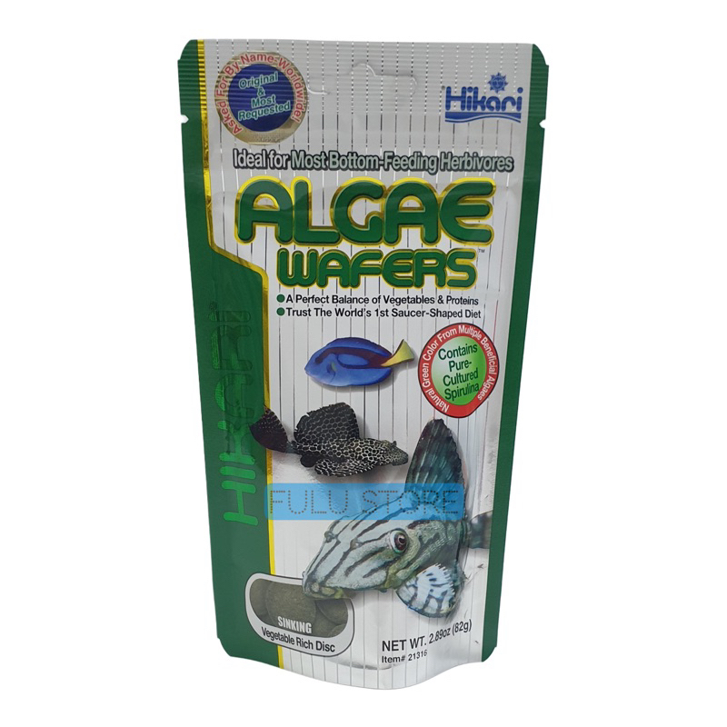 Hikari Tropical ALGAE WAFERS 82gr Makanan Ikan Pemakan Lumut Alga Hijau Wafer