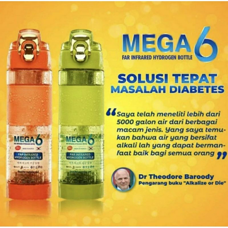 MEGA 6 FAR INFRARED HYDROGEN WATER-TERAPI AIR PUTIH