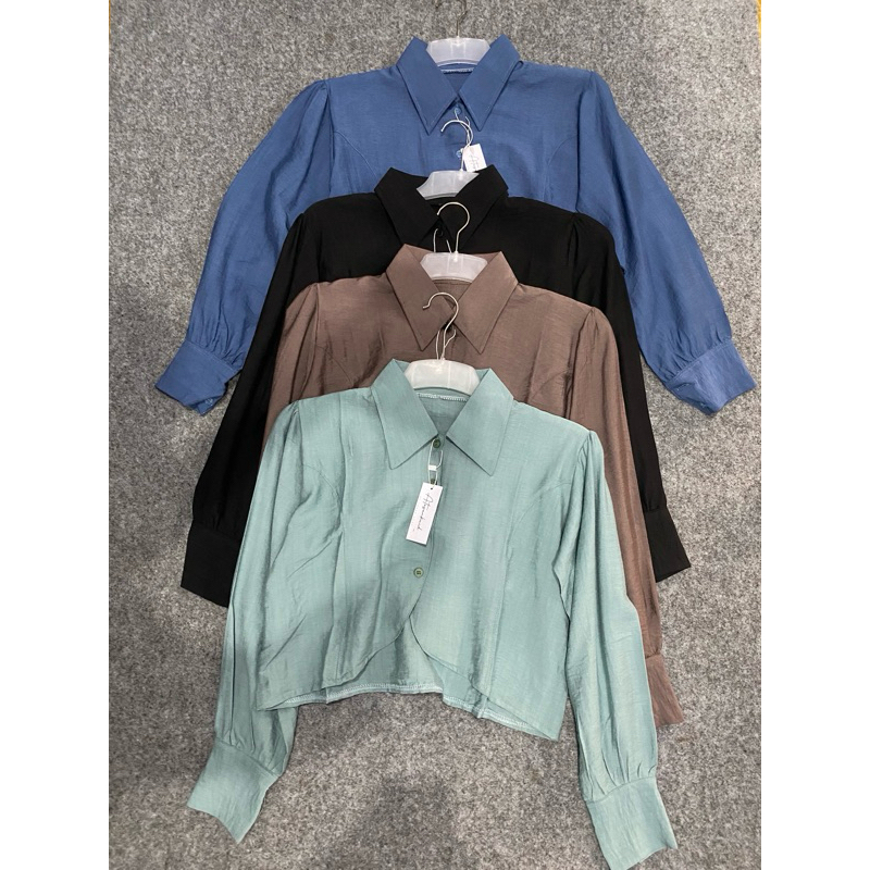 Kemeja Linen crop top