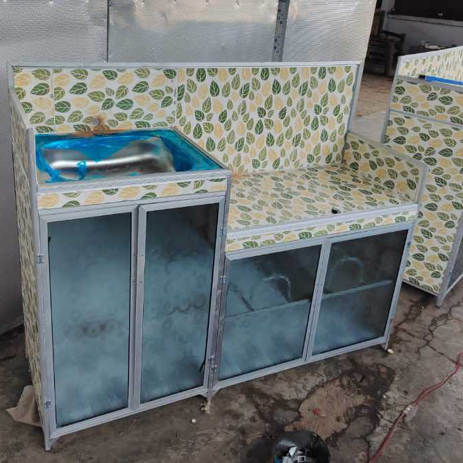 Rak kompor Wastafel  4 Pintu Minimalis Aluminium By YRS