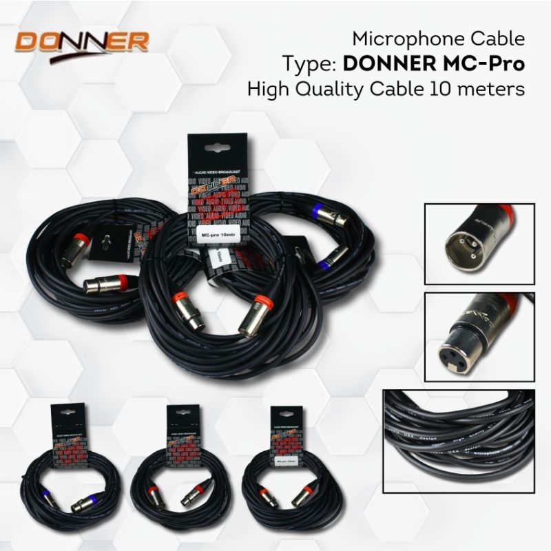 Jack Canon To Soket Canon // Jack microphone Donner // 10Meter