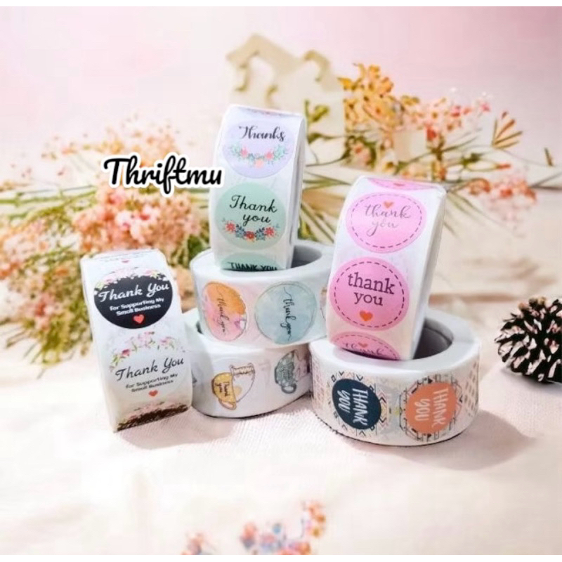 

Stiker Thankyou 500pcs Stiker TerimaKasih 1 Roll - Stiker Label Thankyou