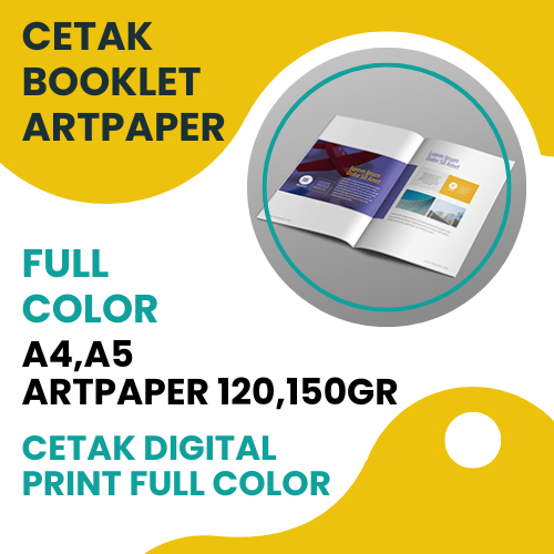 

Print / Cetak Booklet Full Color Artpaper A4 A5