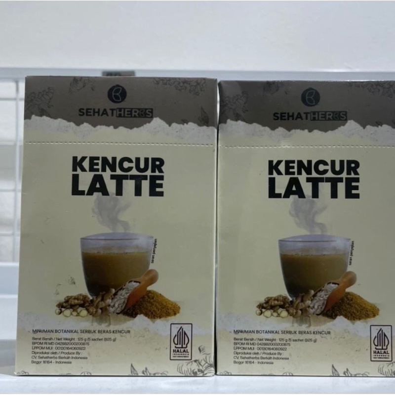 

kencur latte minuman botanical serbuk beras kencur