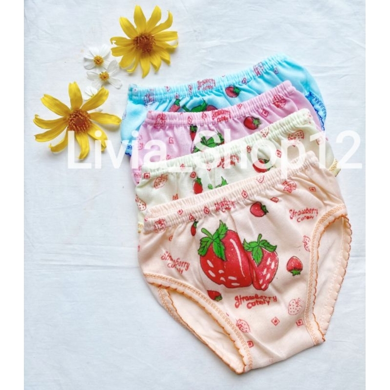 Celana Dalam Anak Strawberry / Hello Kitty / CD Anak Katun
