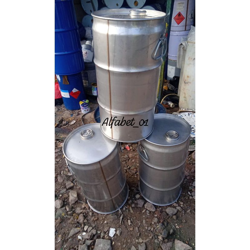 drum stainless kapasitas 30 liter/drum stainless/ drum bensin/drum oli/gentong/ drum bensin/drum ste