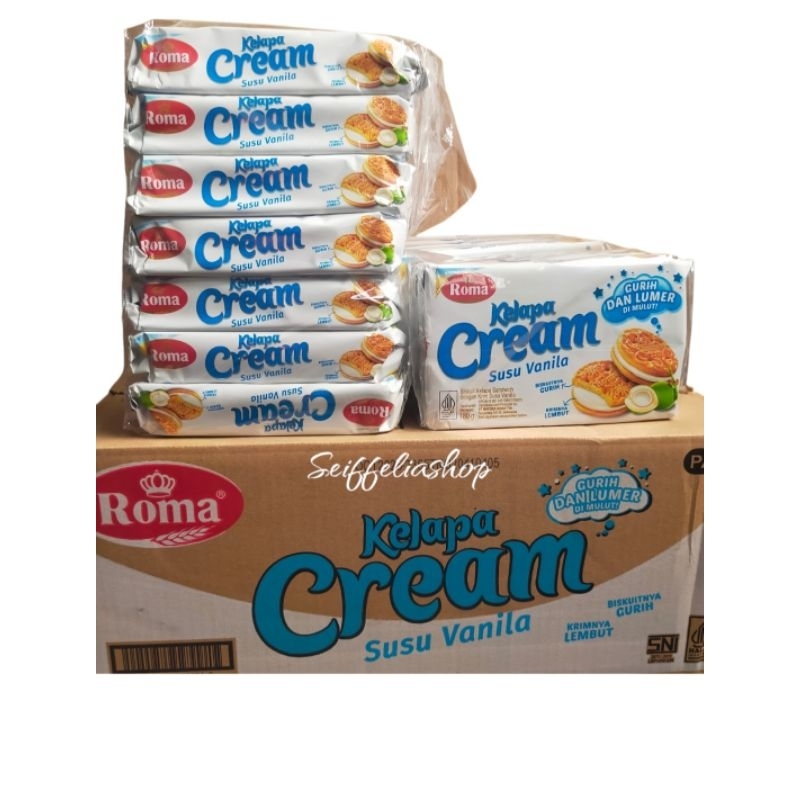 

Biskuit ROMA KELAPA CREAM VANILA PACK / FAMILI @ 180 gram