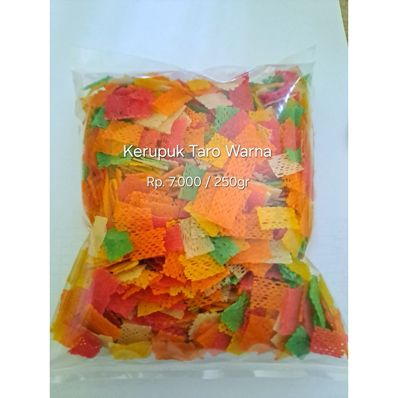 

KERUPUK TARO WARNA 250 GRAM