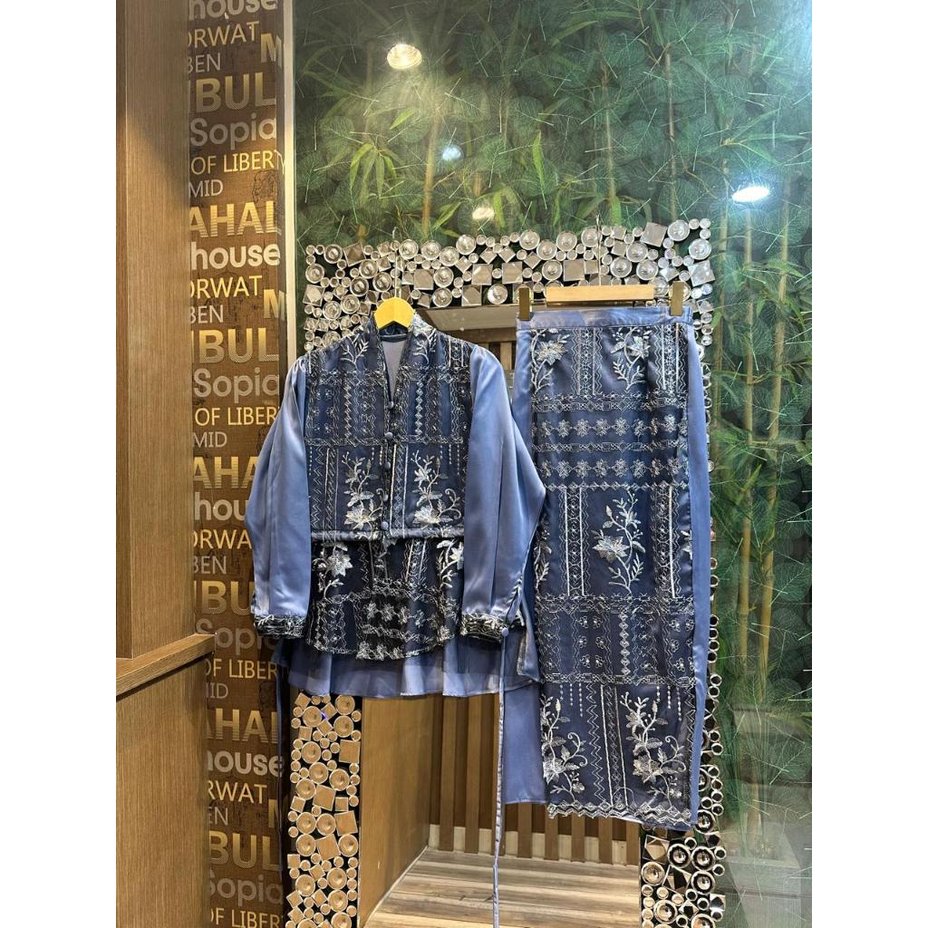 Set 2in1 Tulle Yura ( Rok + Blouse) bombshellstores setelan wanita/ setelan kekinian / setelan kebay