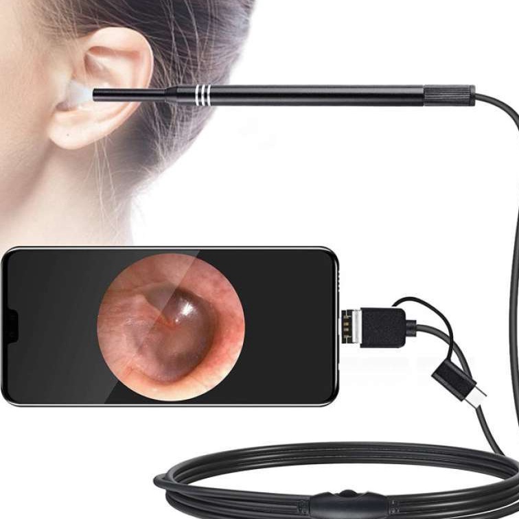 Paket Untung  Alat pembersih telinga Kabel 3 in 1 Type C Micro  USB  Pembersih Telinga Wireless Earp