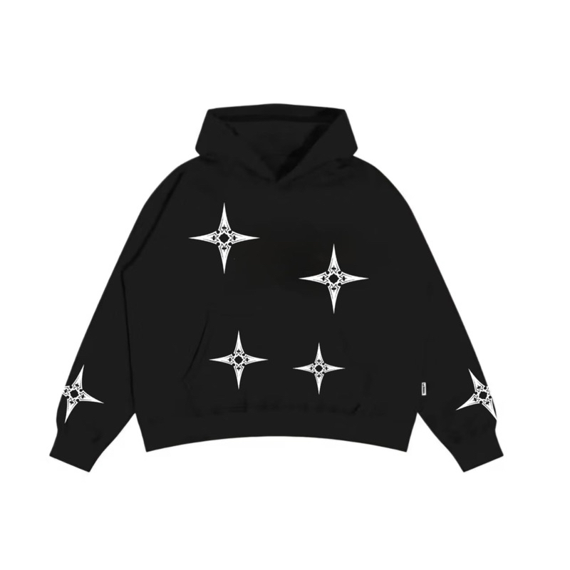 Wardkick Hoodie Boxy 330GSM Four Star Black