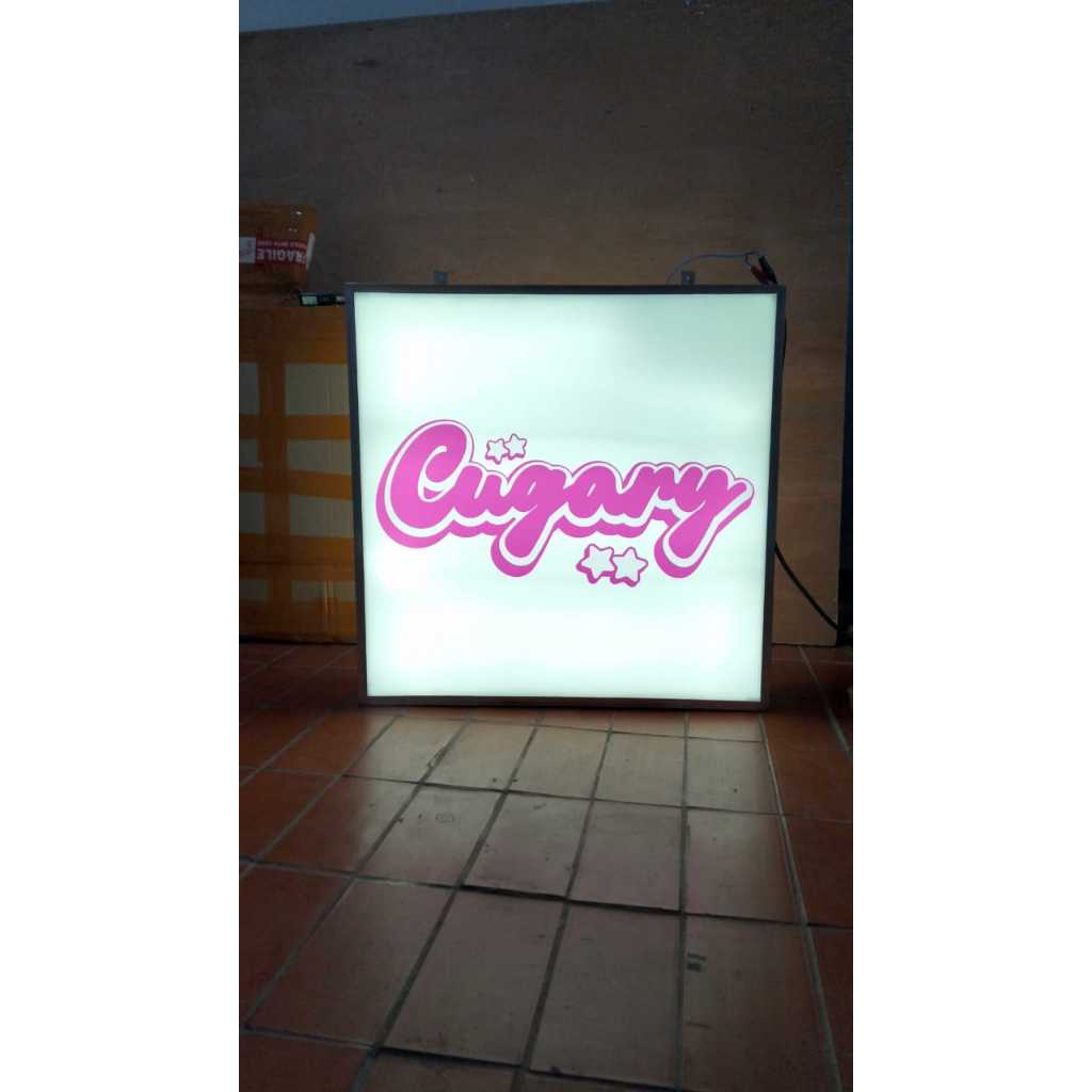PROMO NEON BOX CUSTOM MURAH FREE DESAIN LAYOUT DUA SISI