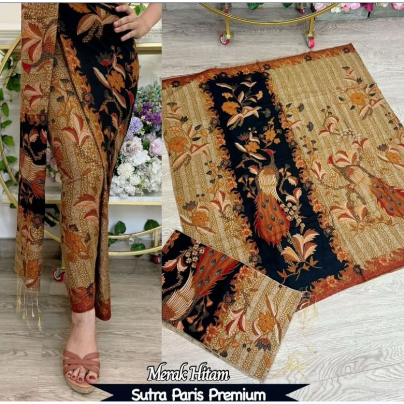 SUTRA PARIS PREMIUM SET SELENDANG MOTIF ATBM/SUTRA PARIS/SUTRA PARIS MURAH