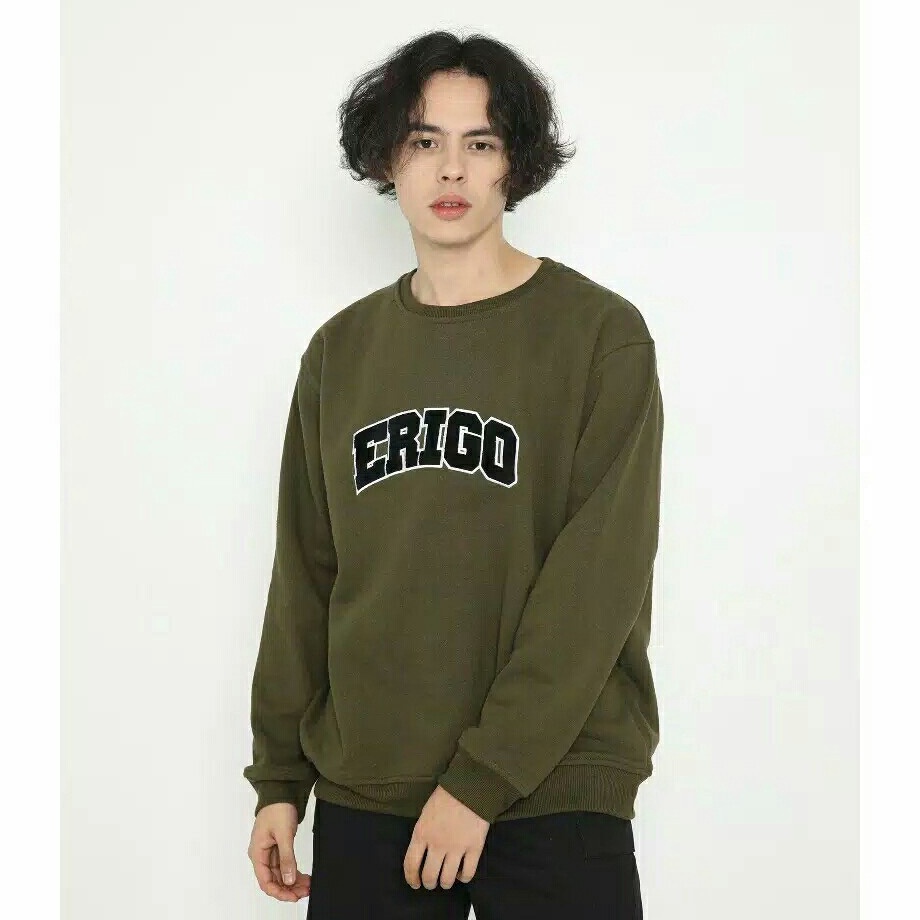 TERBARU Sweater ERIGO Fullover CN Fullover Crewnek Pria Erigo Hoodie Unisex Tebal