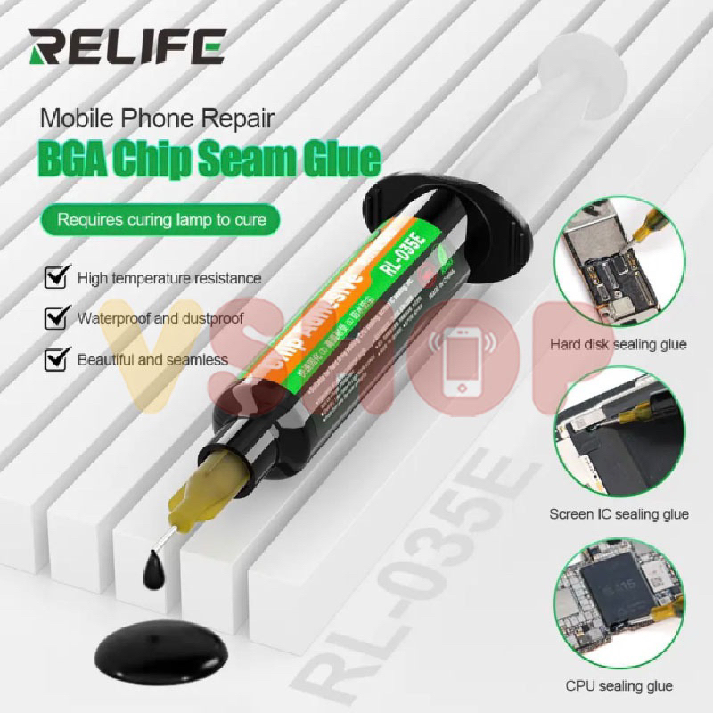 T2T LEM IC UV GLUE FOR BGA CHIP CPU ADHESIVE RELIFE RL-035E 10CC RBU