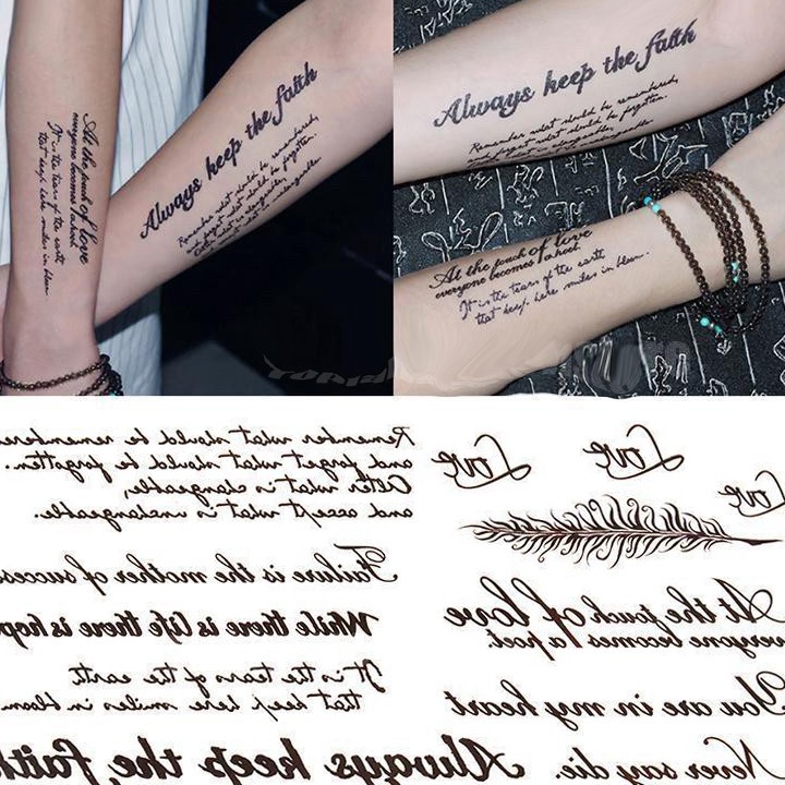 STOK TERBARU Tattoo Temporary Tato Temporer Tulisan