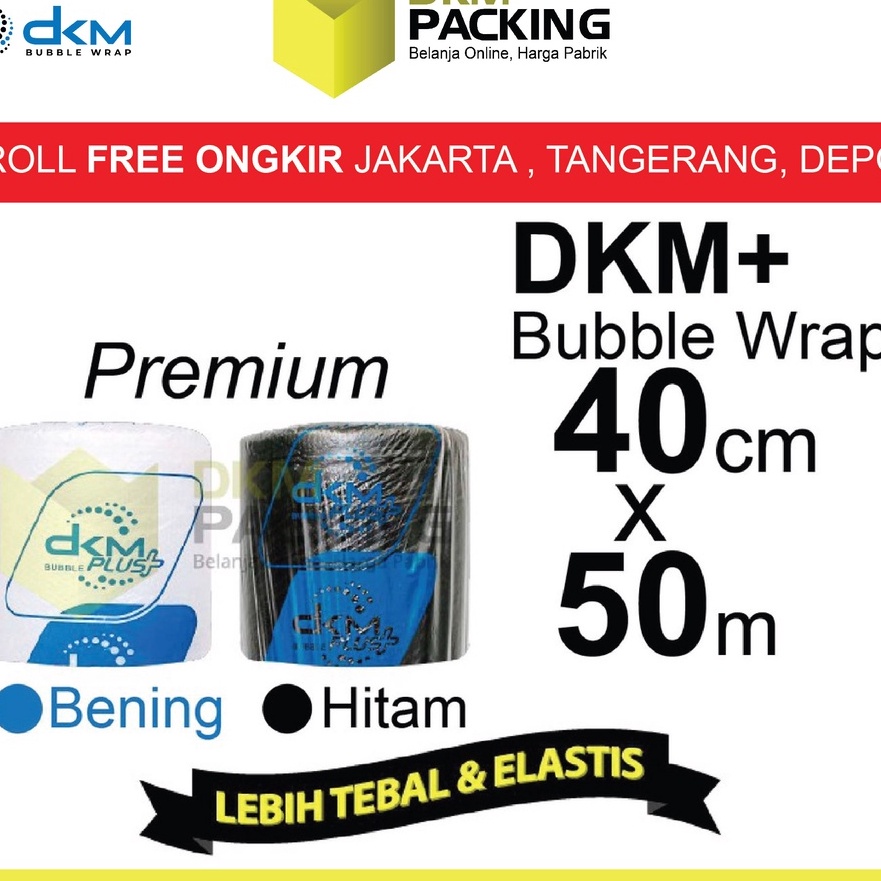 

FG2 Plastik Bubble Wrap 4cm x 5m DKM PLUS PREMIUM Bubblewrap ROLL