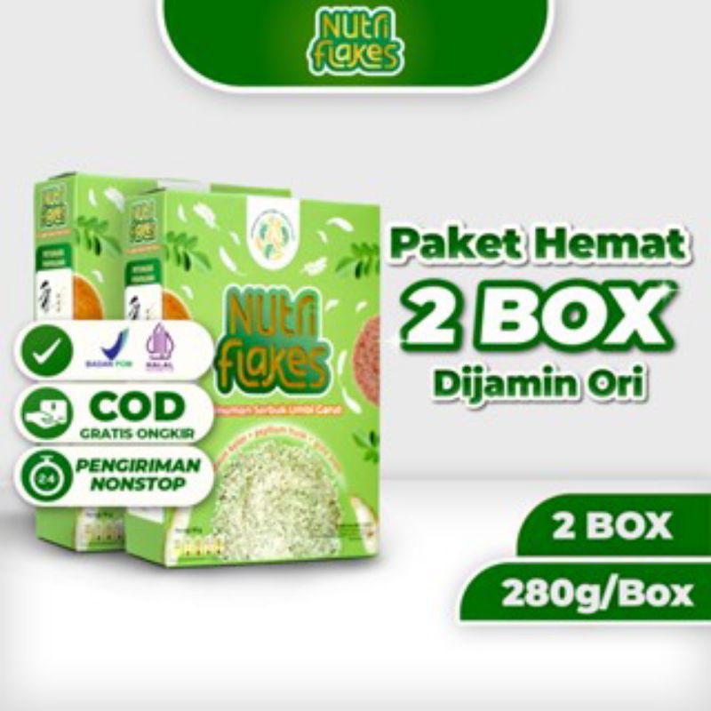 

Nutriflakes Sereal Asam Lambung Umbi Garut Original 2 Box