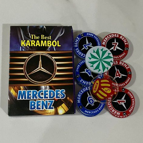 Biji Karambol Tebal 4 mm Motif Mercedes Benz Merci / Random | koin krambol satu lapis original | 1 s