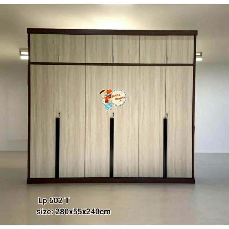 Lemari Pakaian 6 Pintu Swing Uk280×240 - Lemari Pakaian Tempahan