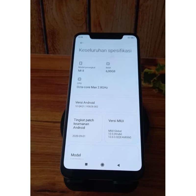 lcd xiaomi mi 8 original copotan + frame