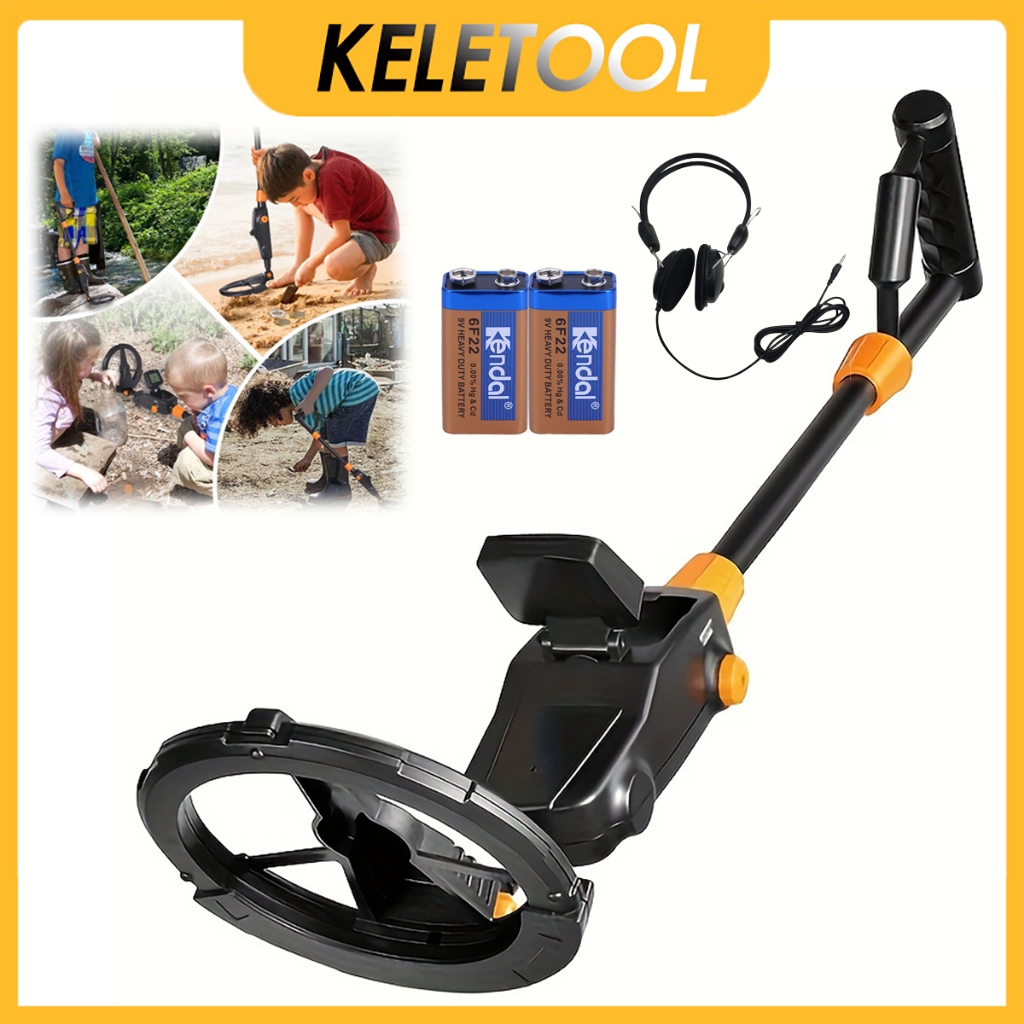 Liburan Pantai Sungai Berburu Harta Karun Orang Tua-Anak-Anak Bawah Tanah md1008a Detektor Logam Cin