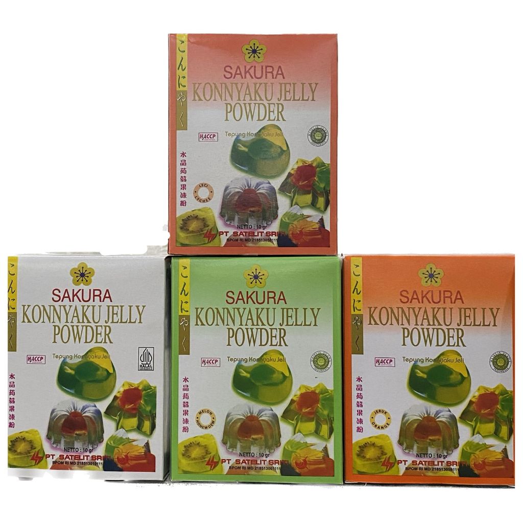 

AGAR-AGAR SAKURA KONNYAKU JELLY POWDER 1box isi 12pcs