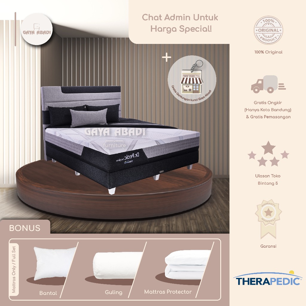 Springbed Therapedic Dr Pedic / Kasur Therapedic Dr Pedic - Therapedic Springbed