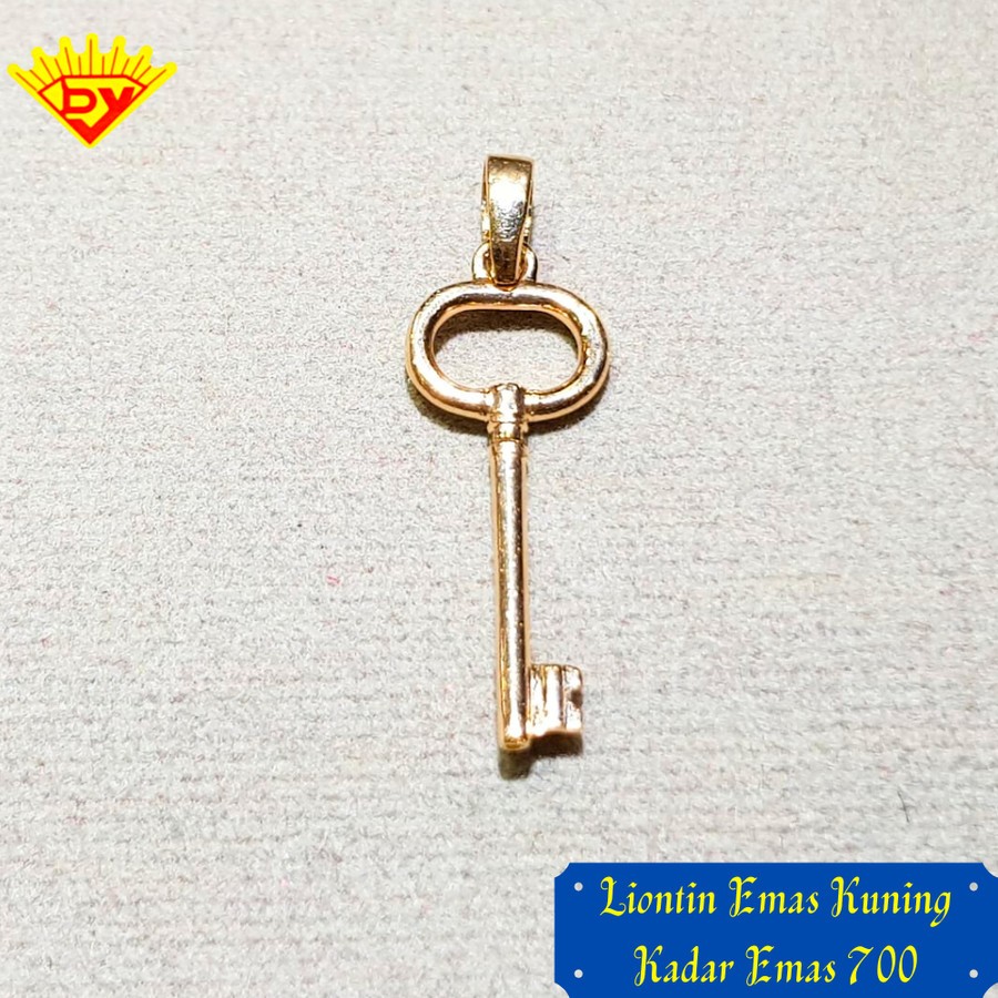 Liontin Emas Kuning Model Kunci Kadar Emas 700