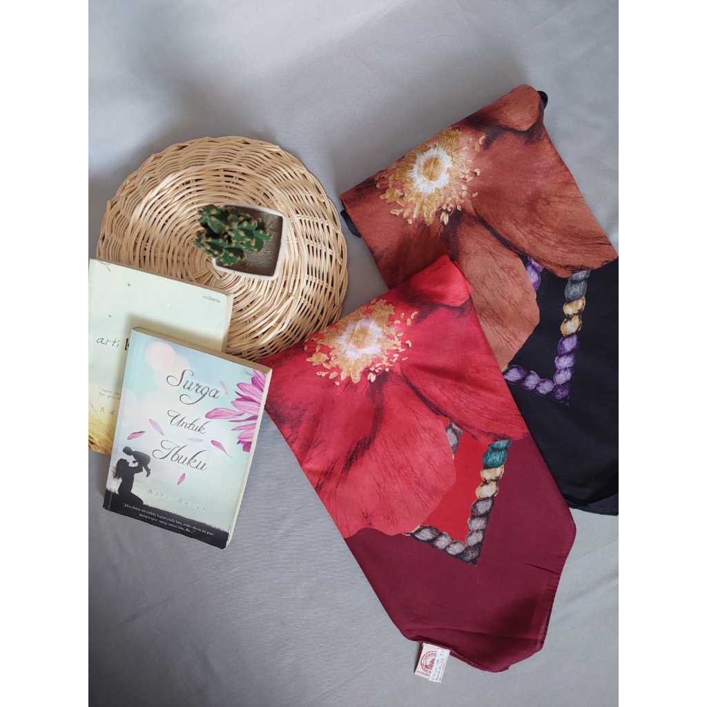 HIJAB SEGIEMPAT UMAMA SQUARE BURSA MOTIF 07 UKURAN 110X110CM / UMAMA SCARF JILBAB SEGI EMPAT VOAL PR