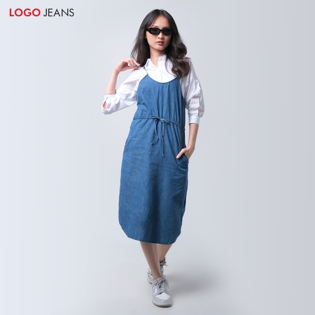 Logo Jeans Dress Midas Light Blue 71073L2LL